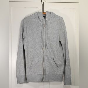 Tall Gray Hooded Zip-Up